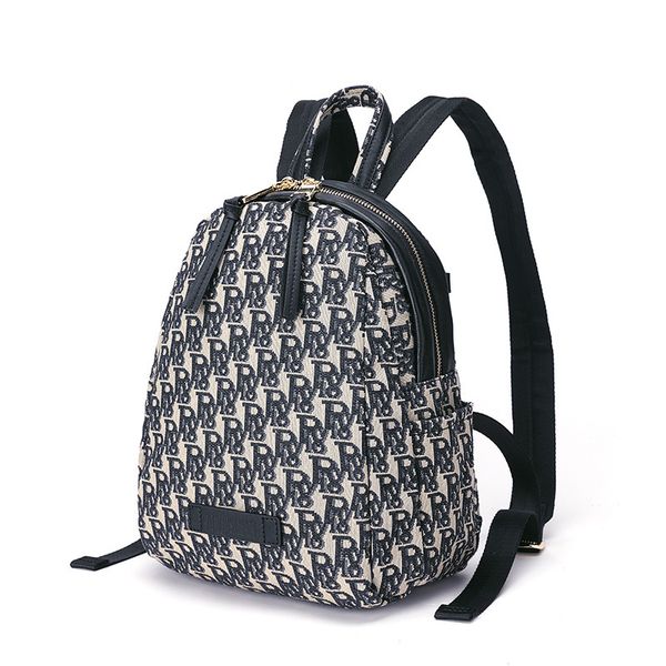 

5 new printed contrast backpacks casual fashion women's backpack large capacity schoolbag designer handbags