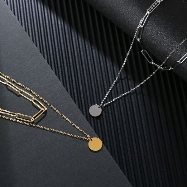 

rectangular chain geometric long popular sweater chain hollow women's metal chain women's necklace, Silver