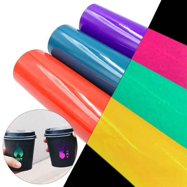 

window stickers color changing water-poof high adhesive sensitive for craft cutters cricut decals coffee cup decor diy supplies