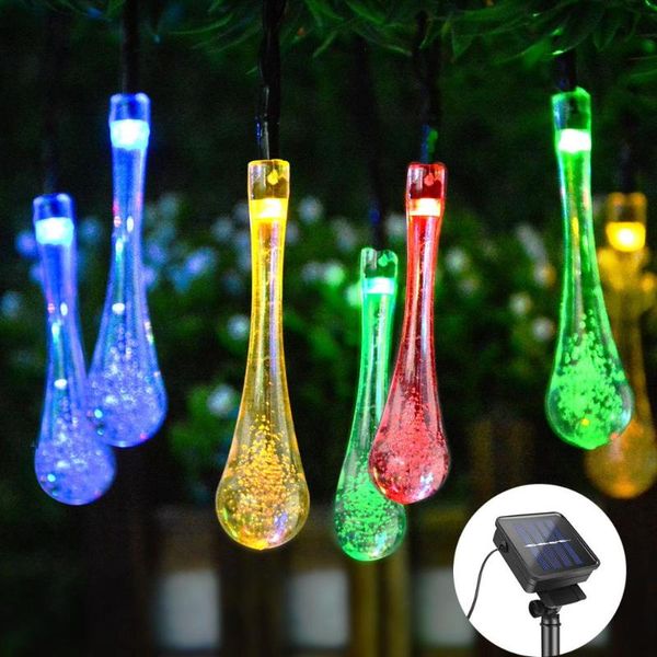 

lawn lamps 6m 7m led fairy solar string outdoor garden light waterproof patio landscape lighting christmas party decoration
