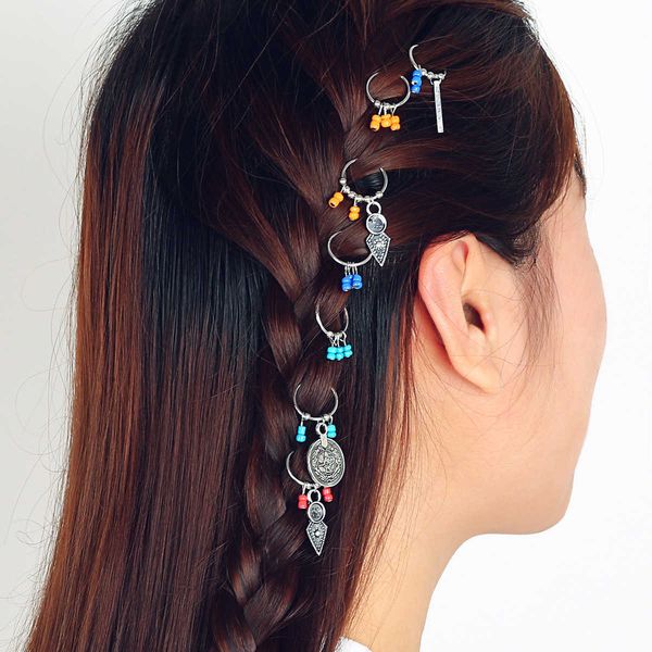 

exquisite jewelry personality braid trend headdress leaf coin diy pendant hair accessories, Golden;silver
