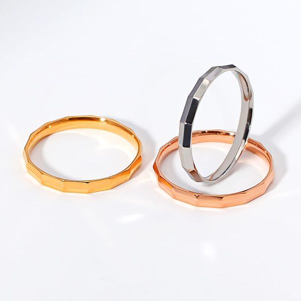 

wedding rings stainless steel ring bamboo design simple fashion female jewelry, Slivery;golden