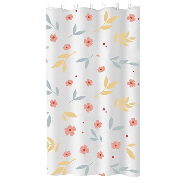 

shower curtains 1 set curtain waterproof dampproof bathroom for home with 12pcs hooks (size 2)