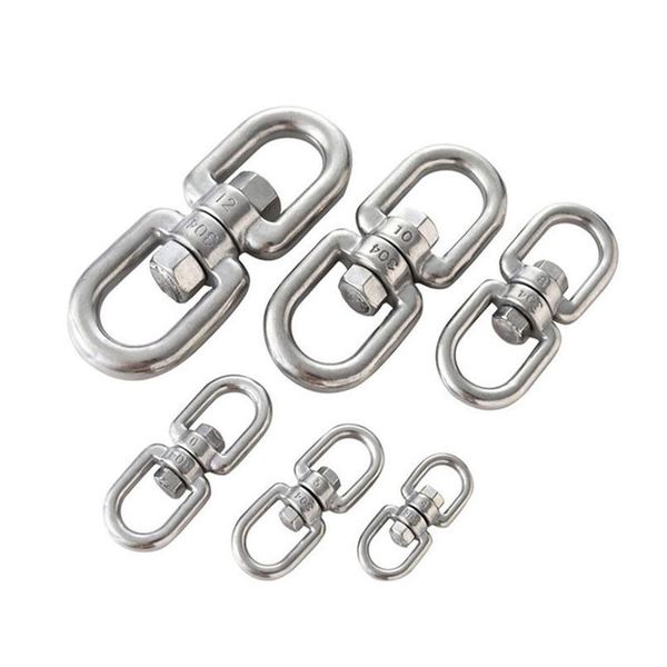 

10pcs stainless steel 8 shape buckle safety climbing swivel ring hook eye to eye connectors carabiner clasp hiking acc jllxqz