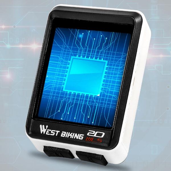 

bike computers westbking waterproof computer wireless 5 language bicycle cycling odometer satch speedometer 2.1inch lcd c