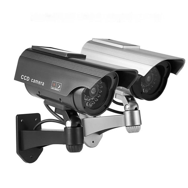 

fake camera solar power dummy camera waterproof outdoor security cctv surveillance dummy camera bullet high definition