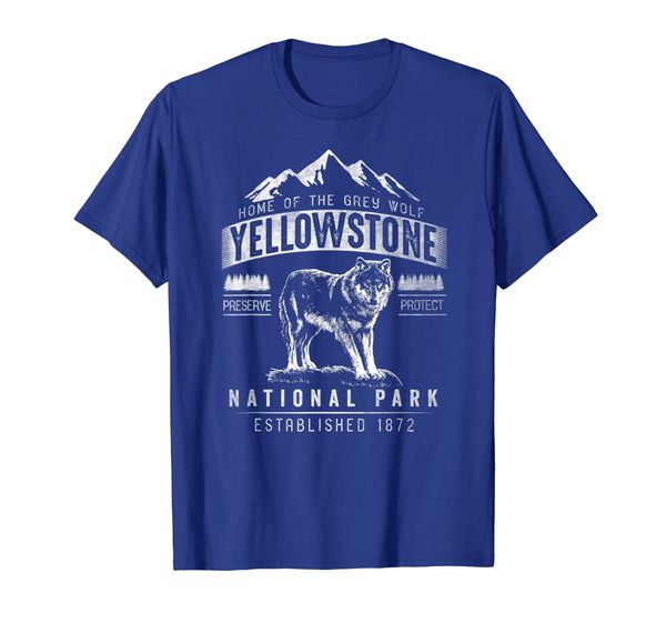

vintage grey wolf yellowstone national park t shirt, White;black