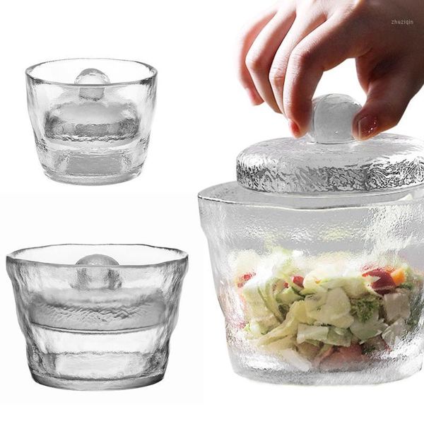 

storage bottles & jars japanese glass jar kimchi thickened household transparent bottle sealed with lid pickled vegetable