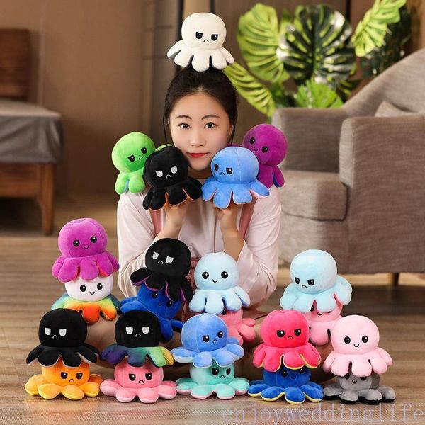 

23 styles reversible flip ocs stuffed doll soft double-sided expression plush toy baby kids gift doll new year festival party supplies