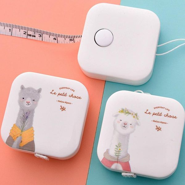 

1pcs leather ruler school supply fashion design soft rulers cute cartoon 1.5m mini portable tape measure, Black