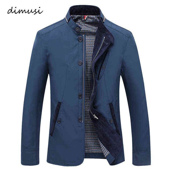 

dimusi new autumn bomber men's jacket male overcoat casual solid jacket slim fit stand collar zipper men trench coat 4xl,ta008 y1122, Black;brown