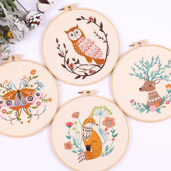 

other arts and crafts 2021 cute animal theme embroidery tool needlework set sewing decoration stitch diy beginner kit practice home j7j8