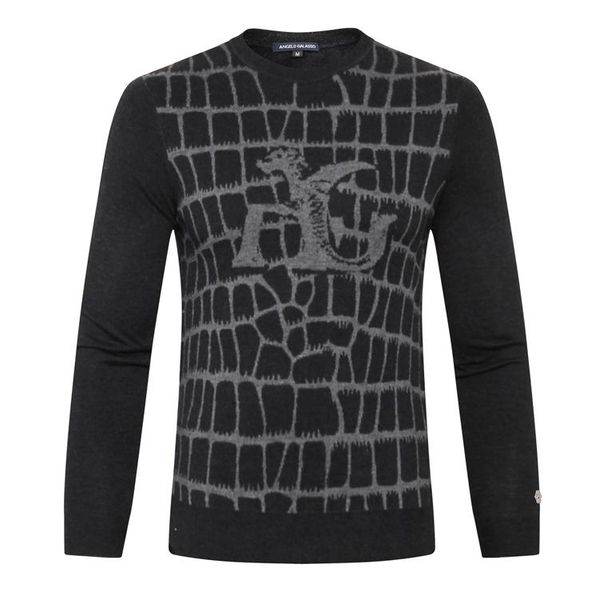 

wool sweater men's 2021 new crew neck long sleeve embroidery elasticity casual big size -5xl england, White;black