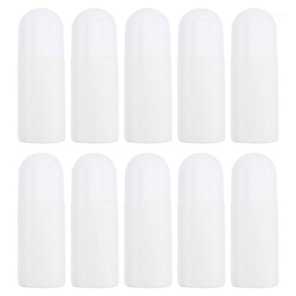 

storage bottles & jars 10pcs 50ml roller for essential oils empty refillable roll on reusable leak-proof diy deodorant containe