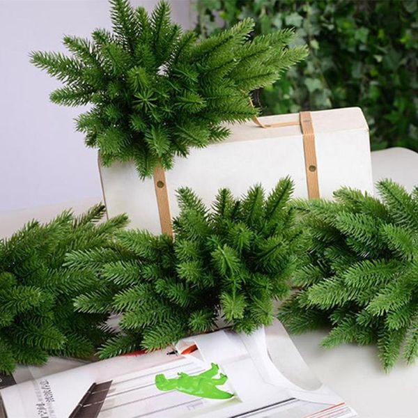 

10pcs artificial plant pine needle branches diy home garden holiday party decor
