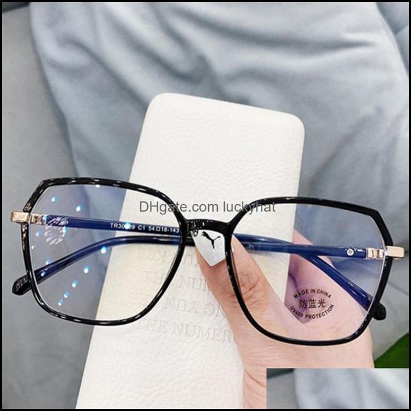 

fashion aessoriesfashion sunglasses frames anti-blue light square eyeglasses for women clear trend retro elegant eyewear vintage oversized c, Black