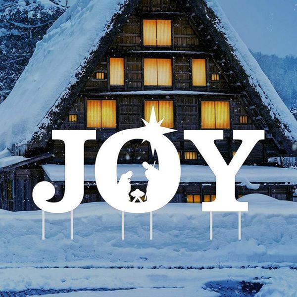 

christmas decorations letter joy ornaments outdoor yard lawn decoration signs festival year party supplies 2022