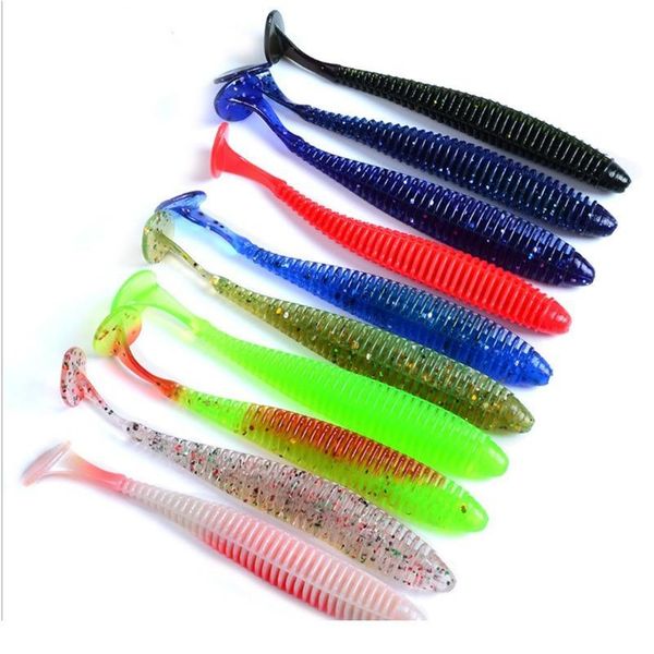 

10pcs/lot 2.4g 9cm soft fishing lure soft worm fishhooks jerkbait accessories jig hooks tool wobblers fish spo jllkfv