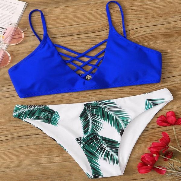 

women's swimwear 2021 fashion printed swimsuit low waist bikini beach feminine two-piece set push-up, White;black