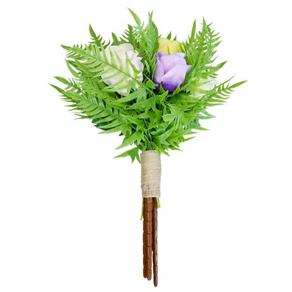 

decorative flowers & wreaths wedding bridal bouquet artificial rose bride holding fake flower for diy home garden party decor