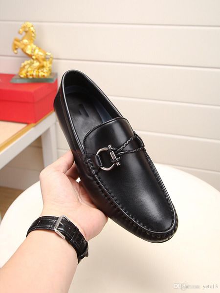 

77 men designerdress shoes high qualtiy slip-on monk strap shoes male british style classic casual fashion zapatos de hombre 22, Black
