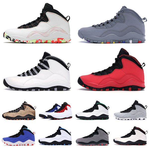 

brand discount jumpman 10 10s basketball shoes for mens ember glow orlando chicago steel grey seattle fusion red designer sports sneakers tr
