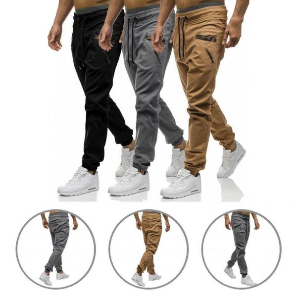 

men's pants trendy spring soft simple leisure sweatpants men, Black