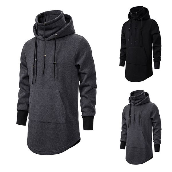 

sweatshirts men motorcycle hoodies casual hooded spring falll winter biker punk thick hooded mens plus size streetwear hoodiea1, Black