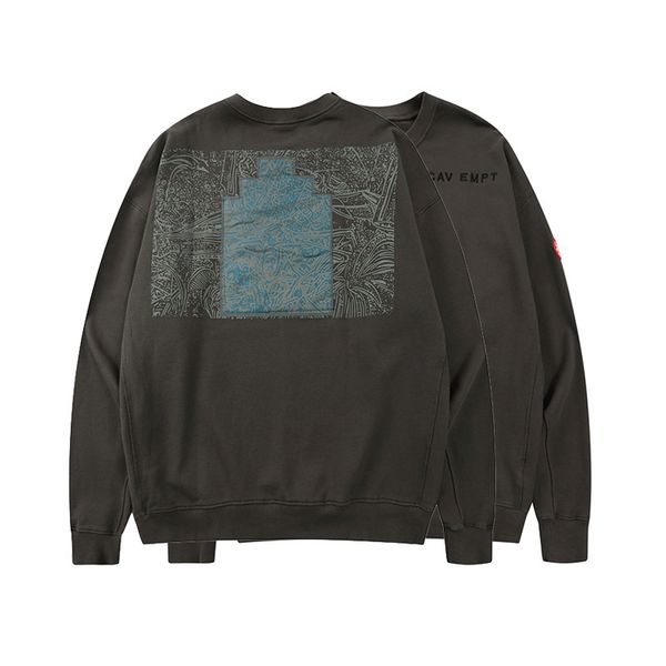 

2021 new japanese style printed long sleeve men's loose cotton pullover women's t-neck fashion bottoming shirt sxiv, Black