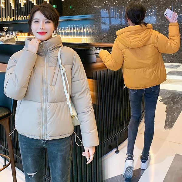 

women's jackets 2021 casual cotton padded clothes, Black;brown