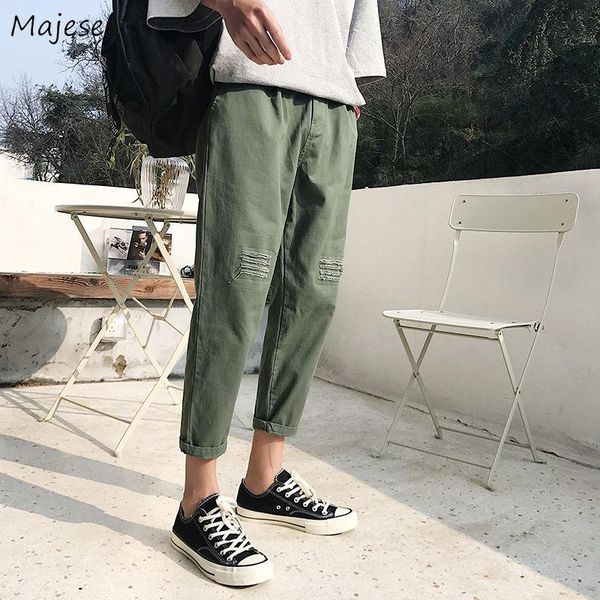 

men's jeans men cargo slouchy jean harem straight streetwear spring teenagers leisure boy distressed retro slim stylish chic loose, Blue