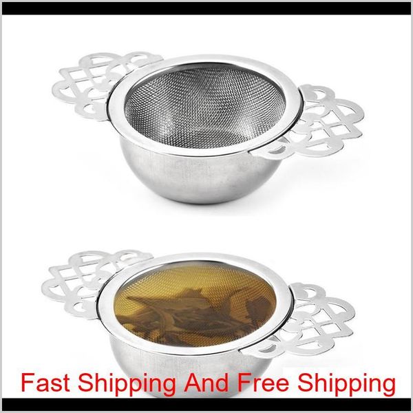 

stainless steel tea strainer tea filter with bottom cup double handle bulk spice filter reusable tea strainer t qylppo ppshop01