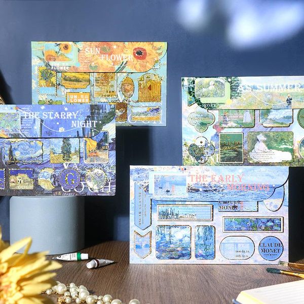 

gift wrap great artist bronzing stamp decorative stickers scrapbooking stick label diary stationery painting sticker accessories