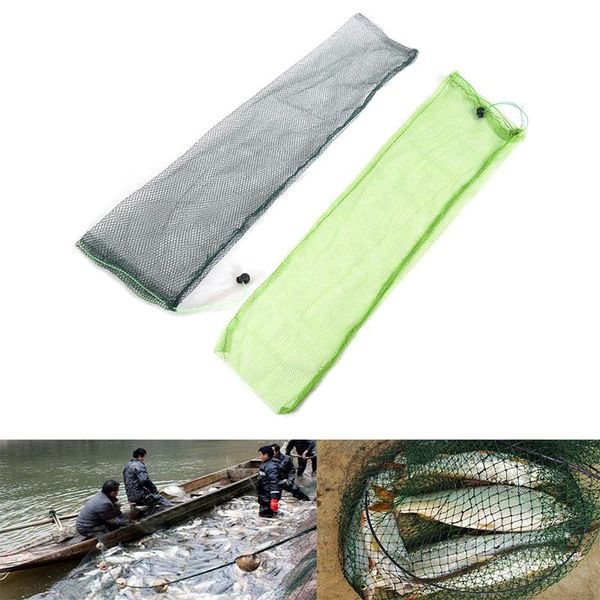 

color randomly fishing net trap folding nylon mesh cast accessories simple fish bag tackle collapsible fishing tools