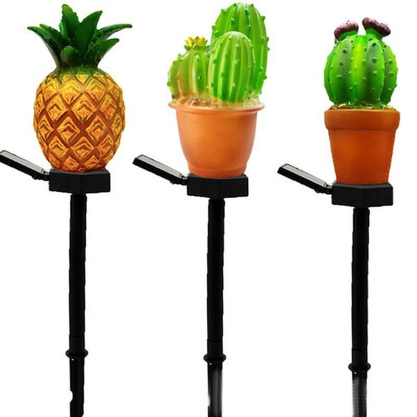 

solar lamps led flower shape power light landscape lawn lamp cactus spike for outdoor garden yard