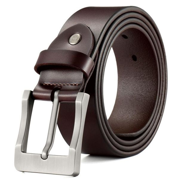 

belts cowhide genuine leather for men plus size 140 150cm luxury strap brand male vintage fancy jeans designer belt high quality, Black;brown