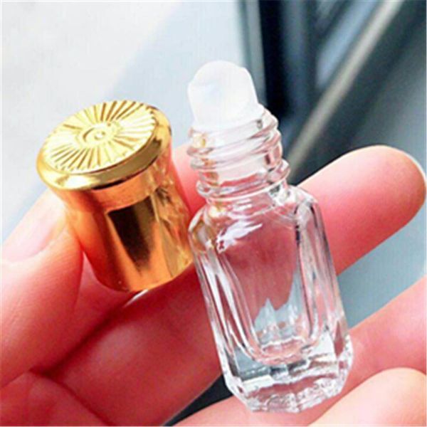

storage bottles & jars 3ml mini glass essential oil roller with balls perfumes lip balms roll on 20/50pcs