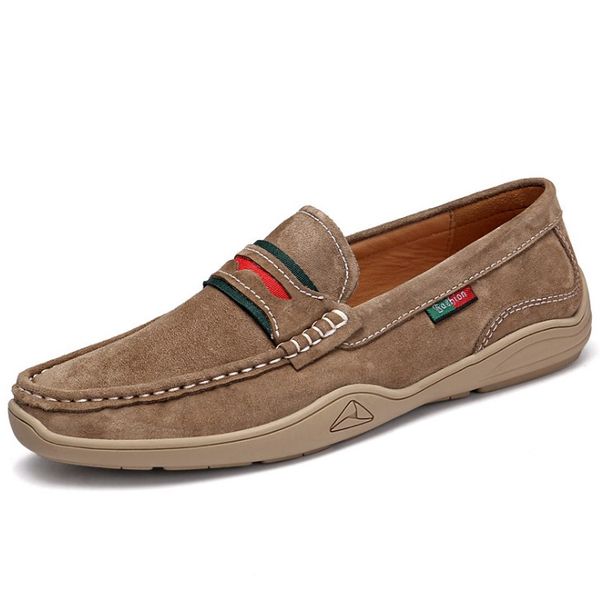

plus size leather designer shoes casual sneakers men driving comfortable quality loafers moccasins tooling luxurys shoe, Black