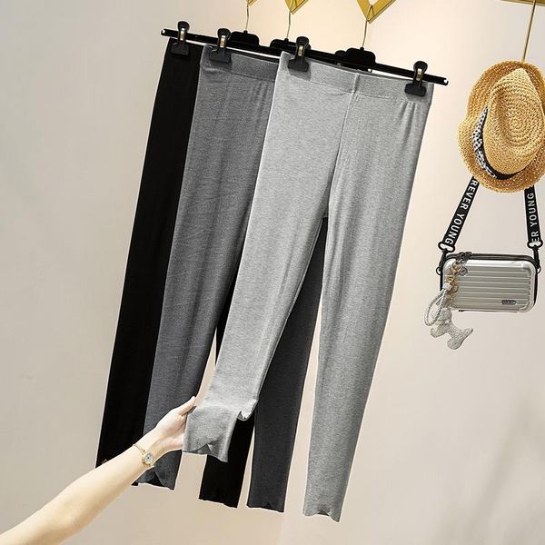 

women's leggings 2021 fashion clothing high ankle-length woman pants women, Black