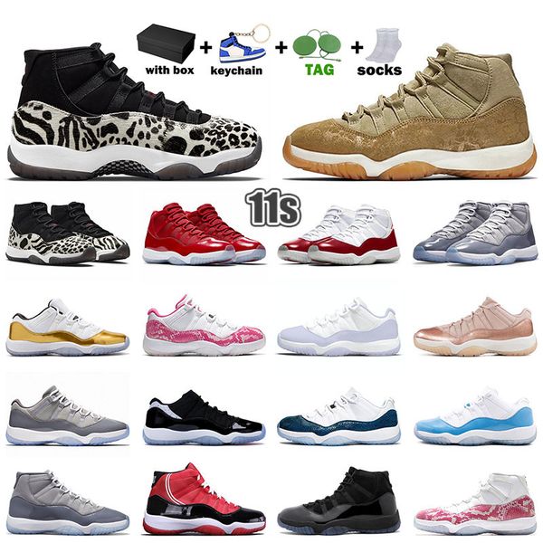 

aaa quality mens women jumpman11s basketball shoes 2022 new jumpman 11 11s vintage cool grey animal instinct infrared snakeskin pink low pur