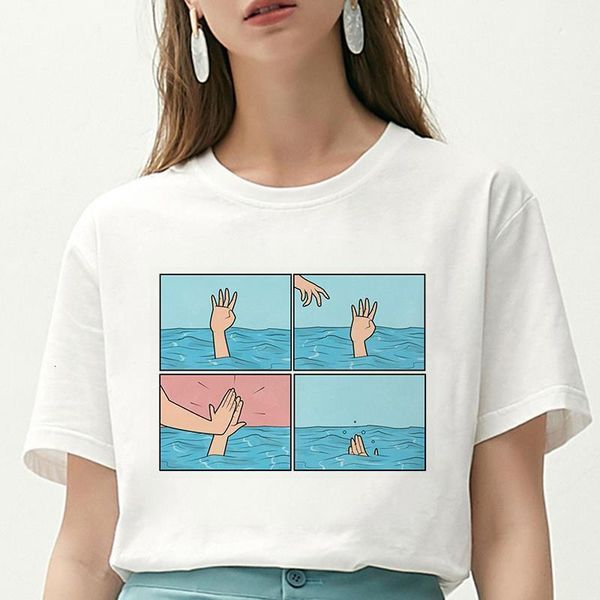 

women t shirt my depression my brain my anxiety letter printed tshirt new harajuku spoof casual loose vogue tee shirt femme, White