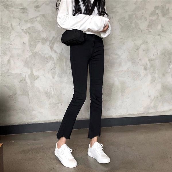 

wholesale spring summer selling womens pants fashion casual denim nc23, Black;white