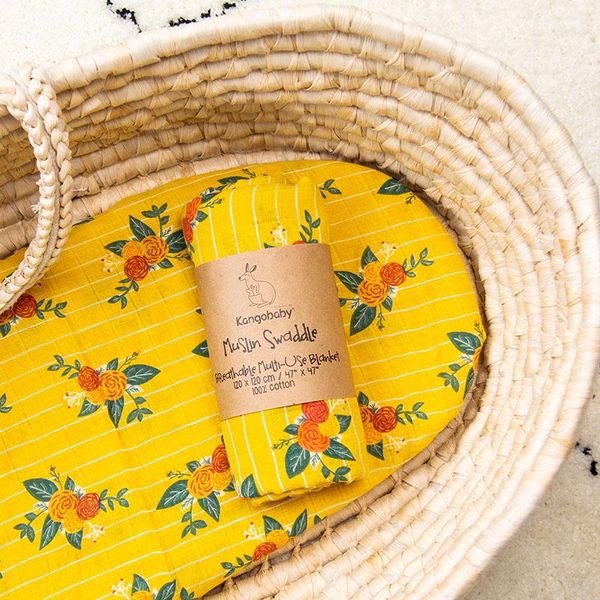 

kangobaby ins fashion babyroom decor accessory soft muslin print blanket playing mat stroller cover po fabric background blankets & swaddlin