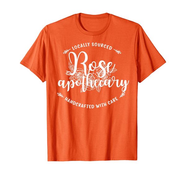 

rose apothecary locally sourced handcrafted with care gift t-shirt, White;black