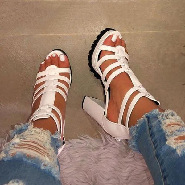 

sandals round head casual for women, Black