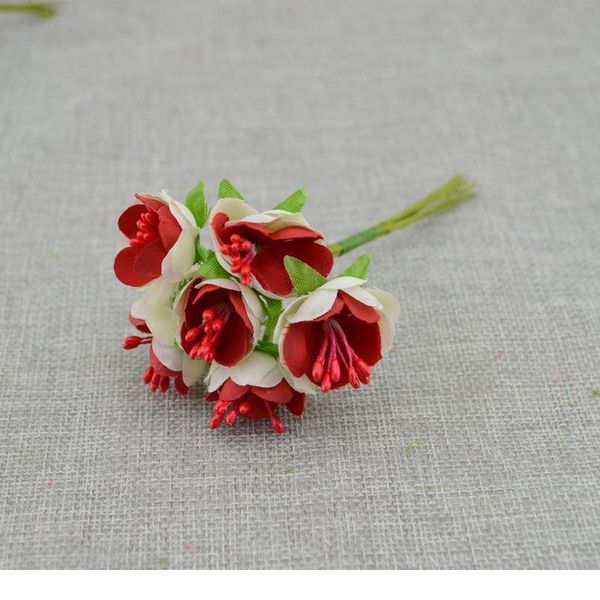 

60pcs/10bundle simulation roses artificial flowers foam wedding flower decoration bride wrist flower wreath jllboo