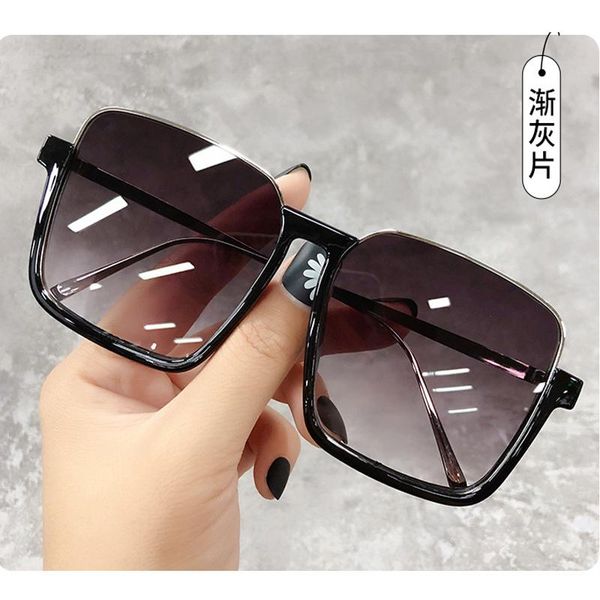 

sunglasses square big frame fashion glasses street style ladies, White;black