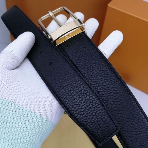 

belts mens leather belt men fashion belt smooth buckle classical gold buckle casual mens belts belts with orange box, Black;brown
