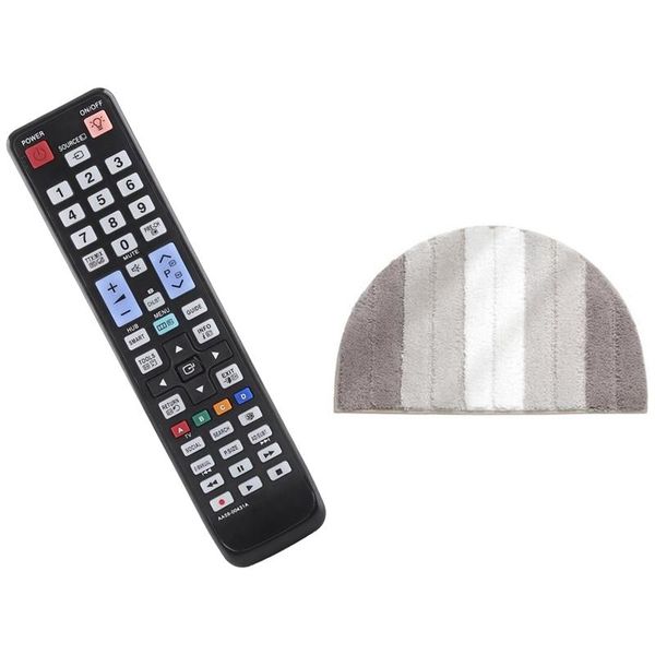 

carpets 1 pcs semi-ellipse non-slip absorbent floor mat & smart tv remote control for samsung