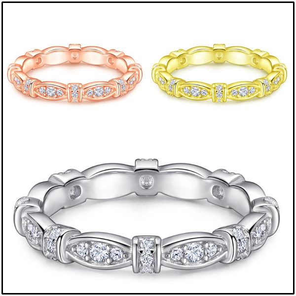 

wedding rings s925 sterling silver ring with diamond index finger temperament curve design female jewelry source manufacturer wholesale, Slivery;golden